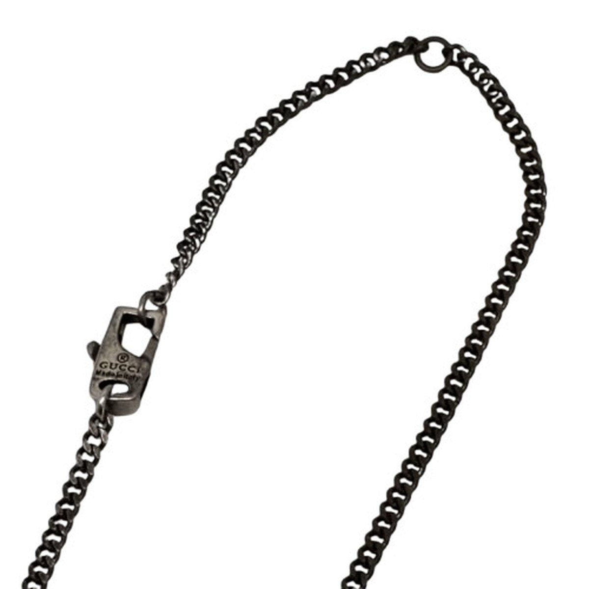 Gucci Cutout G Logo Sterling Silver Necklace