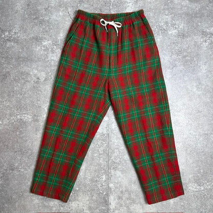 SCYE BASICS Wool Serge Check Easy Pants in Japan Size 38