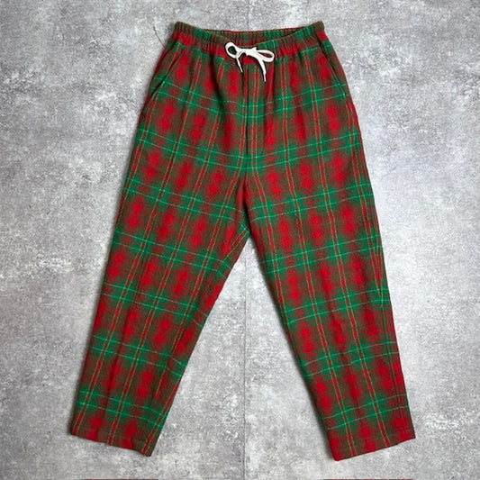 SCYE BASICS Wool Serge Check Easy Pants in Japan Size 38