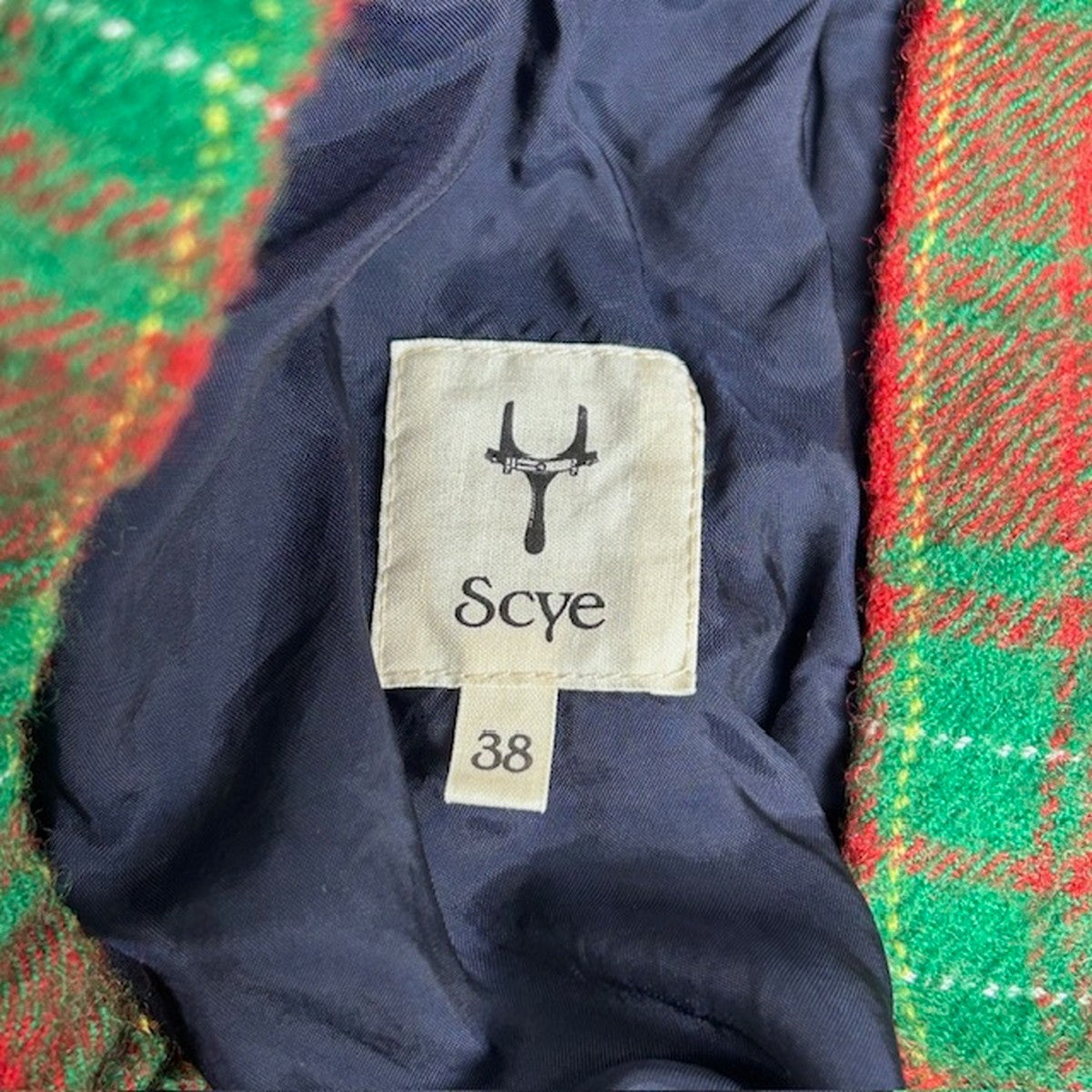 SCYE BASICS Wool Serge Check Easy Pants in Japan Size 38