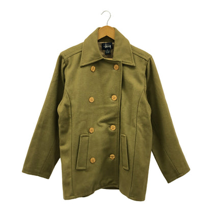 STUSSY 90s Old P-Coat Jacket Green Size M