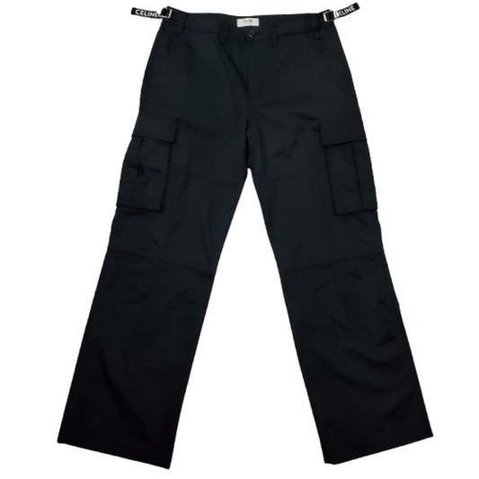 Celine 24AW Black Technical Cargo Pants Size 50