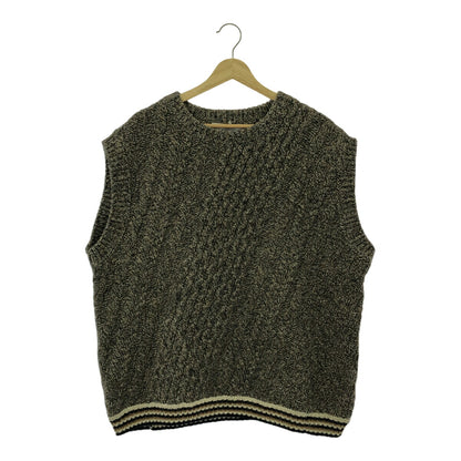 NOMA t.d. Twist Cable Knit Vest Brown Size M