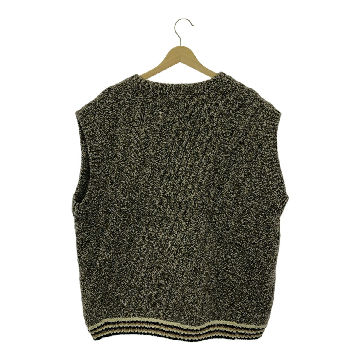 NOMA t.d. Twist Cable Knit Vest Brown Size M