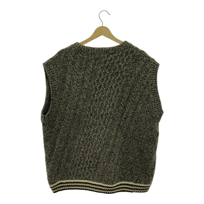 NOMA t.d. Twist Cable Knit Vest Brown Size M