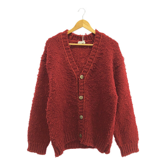 Vintage FRENCH MERINO ROOP SHAGGY CARDIGAN Red 23AW Size L