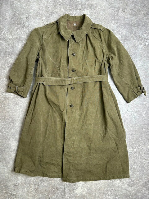 French Military 50s M35 Motorcycle Coat Olive Green Size XXL