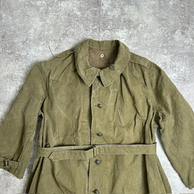 French Military 50s M35 Motorcycle Coat Olive Green Size XXL