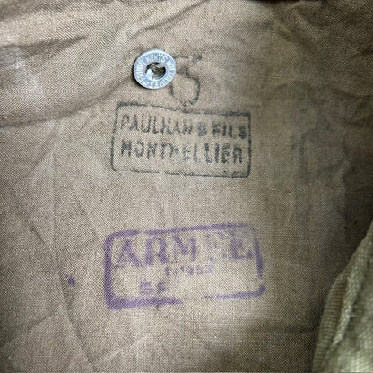 French Military 50s M35 Motorcycle Coat Olive Green Size XXL