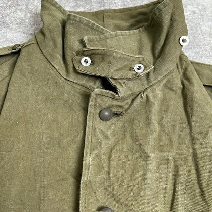French Military 50s M35 Motorcycle Coat Olive Green Size XXL