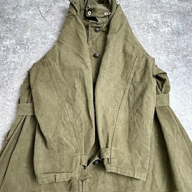 French Military 50s M35 Motorcycle Coat Olive Green Size XXL