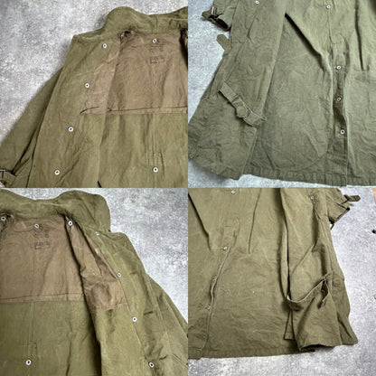 French Military 50s M35 Motorcycle Coat Olive Green Size XXL