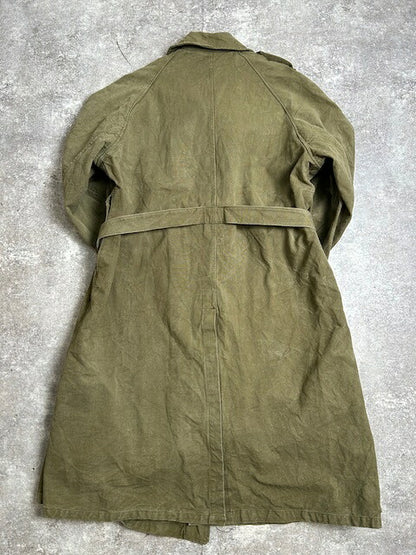 French Military 50s M35 Motorcycle Coat Olive Green Size XXL