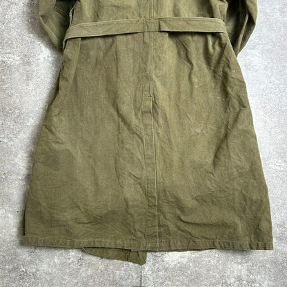 French Military 50s M35 Motorcycle Coat Olive Green Size XXL