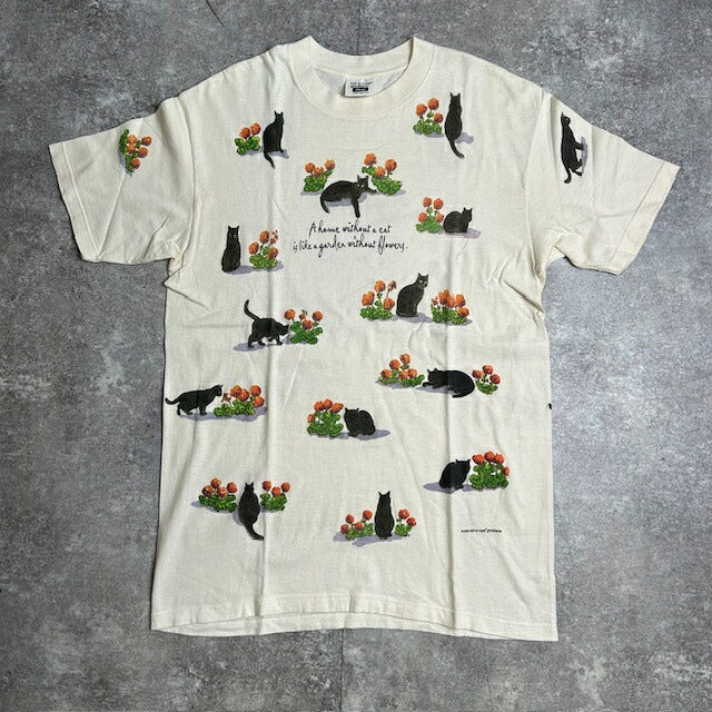 rel e vant products 90s All-Over Cat Print Made White Size L