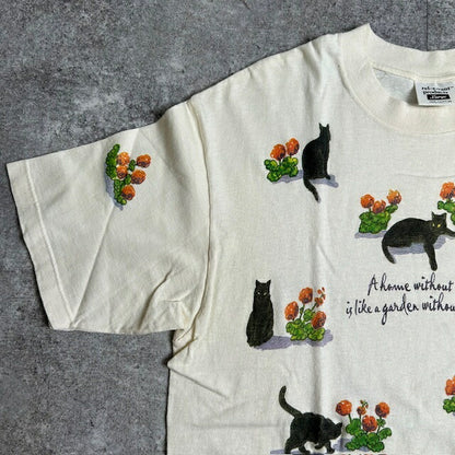rel e vant products 90s All-Over Cat Print Made White Size L