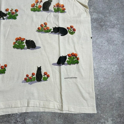 rel e vant products 90s All-Over Cat Print Made White Size L