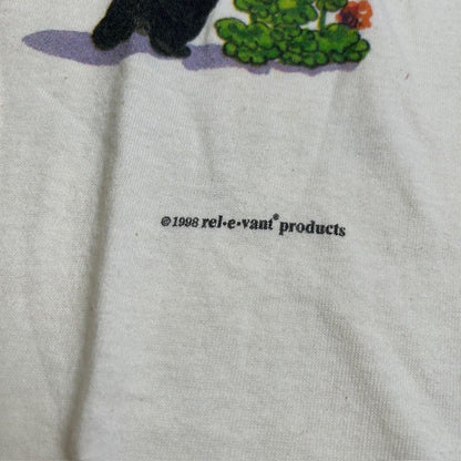 rel e vant products 90s All-Over Cat Print Made White Size L