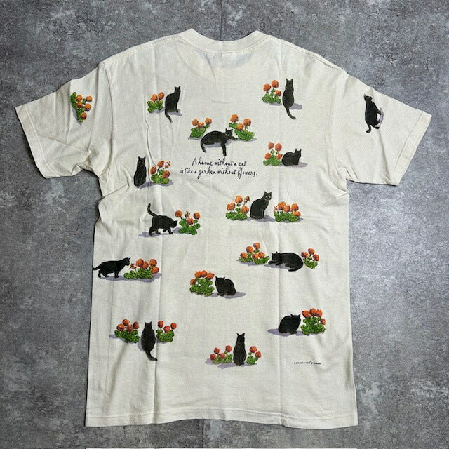 rel e vant products 90s All-Over Cat Print Made White Size L