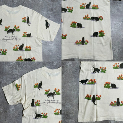 rel e vant products 90s All-Over Cat Print Made White Size L