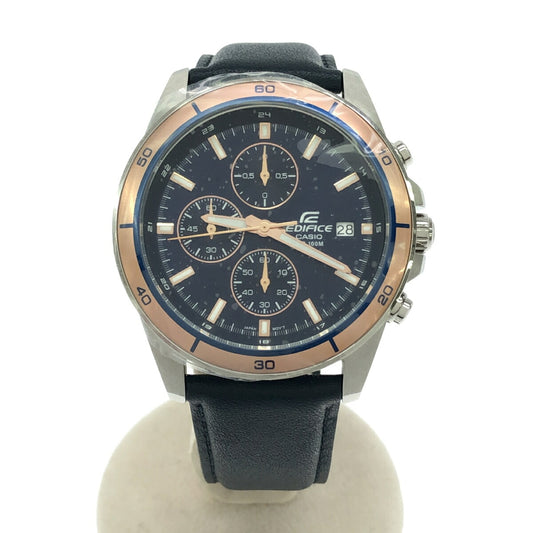 CASIO EDIFICE Quartz Pink Gold/Navy Watch Size ONE SIZE