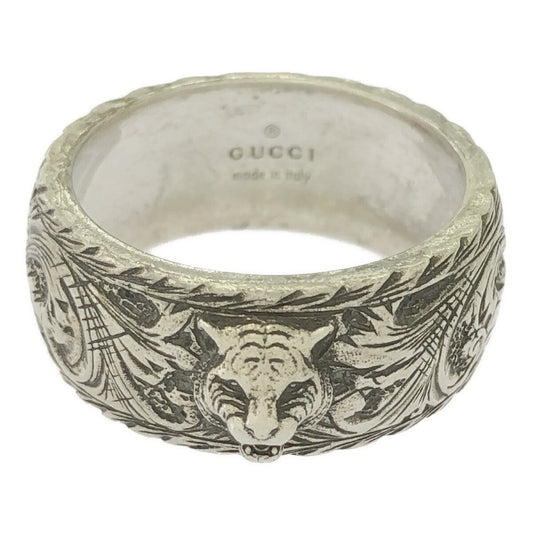Gucci Cat Head Sterling Silver Ring Size 19