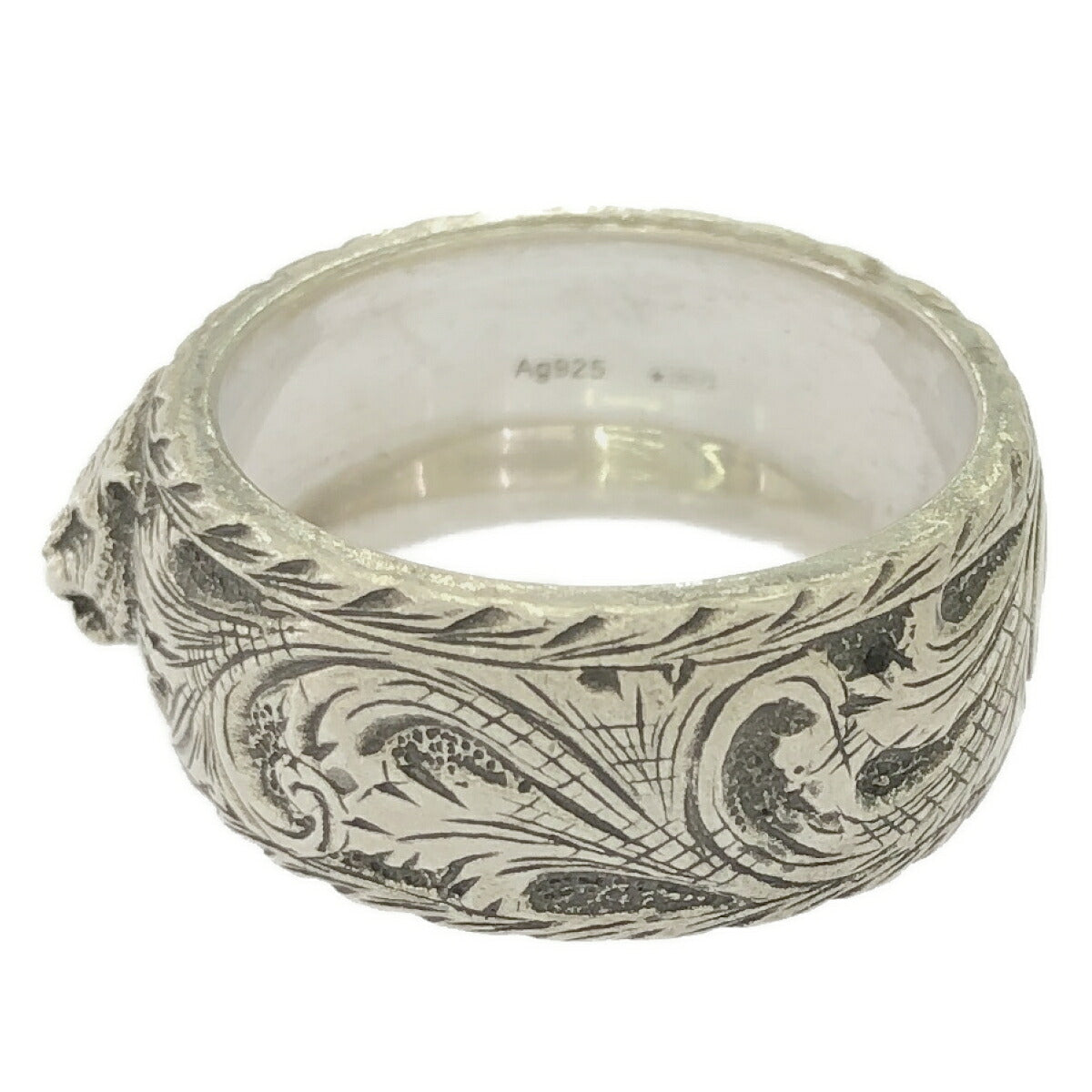Gucci Cat Head Sterling Silver Ring Size 19