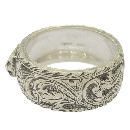 Gucci Cat Head Sterling Silver Ring Size 19