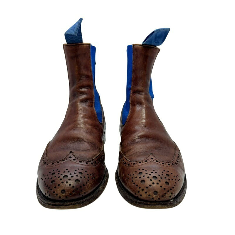 Tricker's Paul Smith Brown Blue Wingtip Chelsea Size 6.5