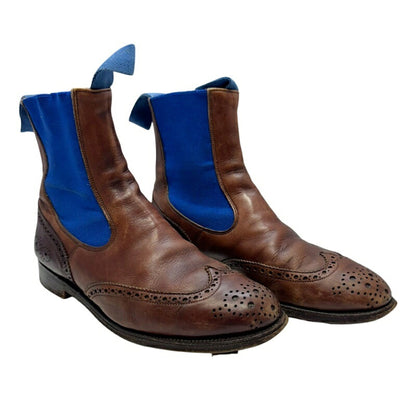 Tricker's Paul Smith Brown Blue Wingtip Chelsea Size 6.5