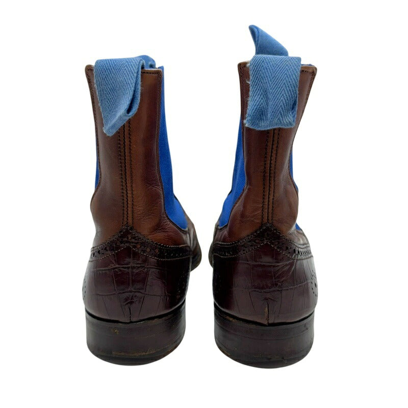 Tricker's Paul Smith Brown Blue Wingtip Chelsea Size 6.5