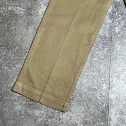 US ARMY M-45 1940s Vintage Khaki Button Fly Chinos Size W29