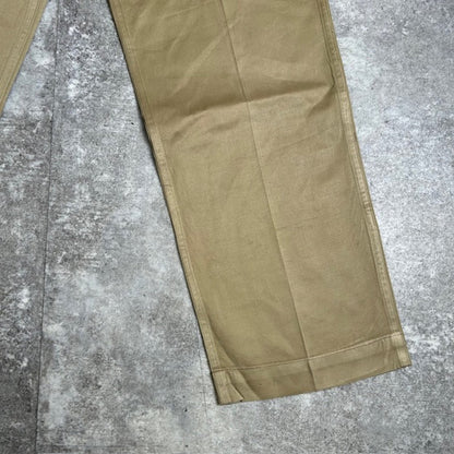 US ARMY M-45 1940s Vintage Khaki Button Fly Chinos Size W29