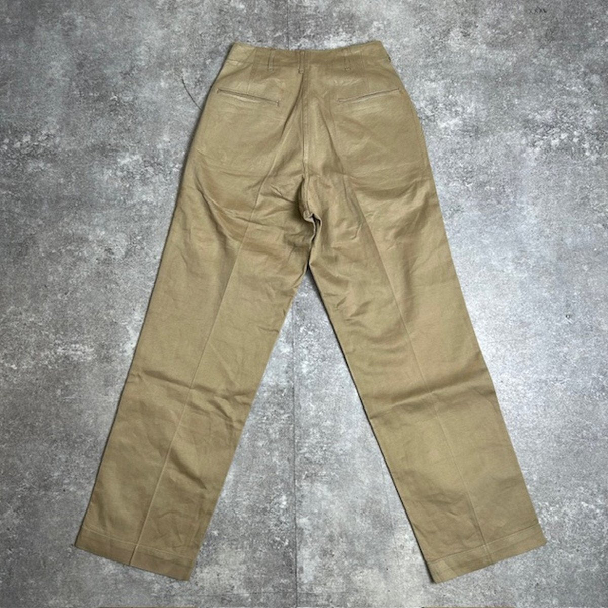 US ARMY M-45 1940s Vintage Khaki Button Fly Chinos Size W29