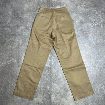 US ARMY M-45 1940s Vintage Khaki Button Fly Chinos Size W29