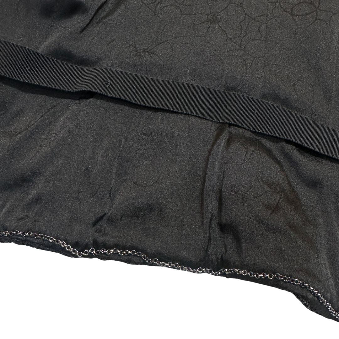 Chanel 06C Black Tweed Zip Jacket Coco Mark Size XS