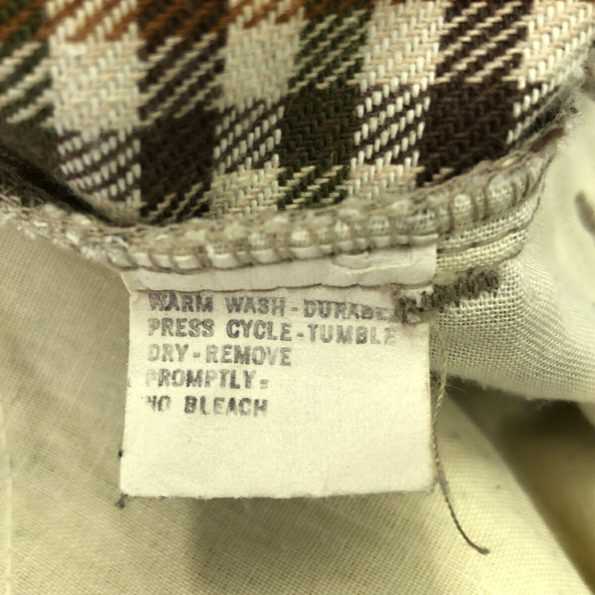 Levi's 70s STA-PREST Check Big E Boots Size W35