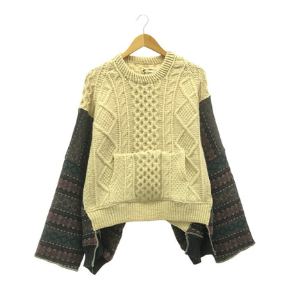 77circa Remake Nordic Wide Cable Knit Sweater Size XXL