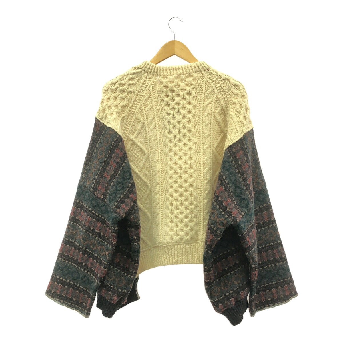77circa Remake Nordic Wide Cable Knit Sweater Size XXL