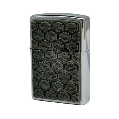 Zippo Harley Davidson Logo Metal Lighter Silver