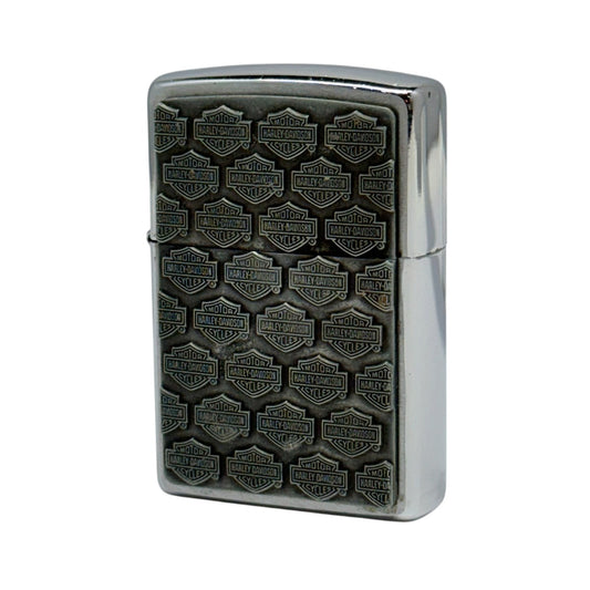 Zippo Harley Davidson Logo Metal Lighter Silver