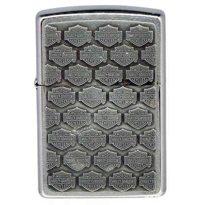 Zippo Harley Davidson Logo Metal Lighter Silver