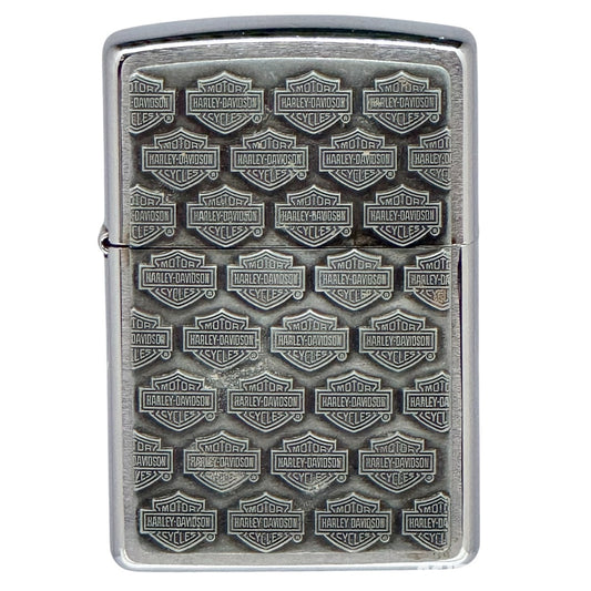 Zippo Harley Davidson Logo Metal Lighter Silver