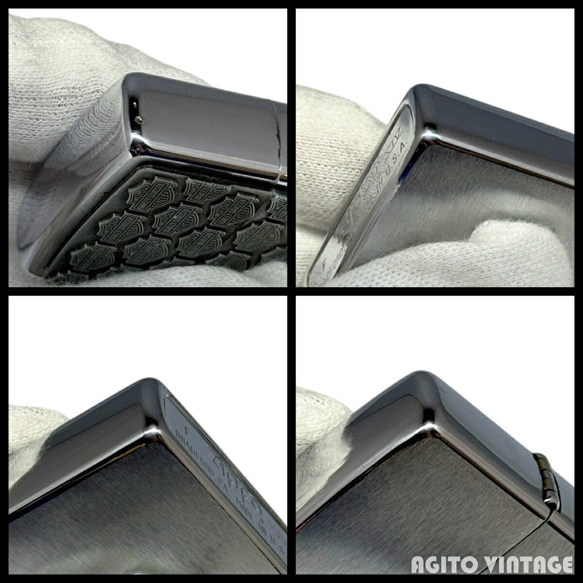 Zippo Harley Davidson Logo Metal Lighter Silver