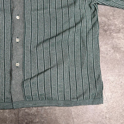 COOHEM Washi Stripe Knit Cardigan Green Size L