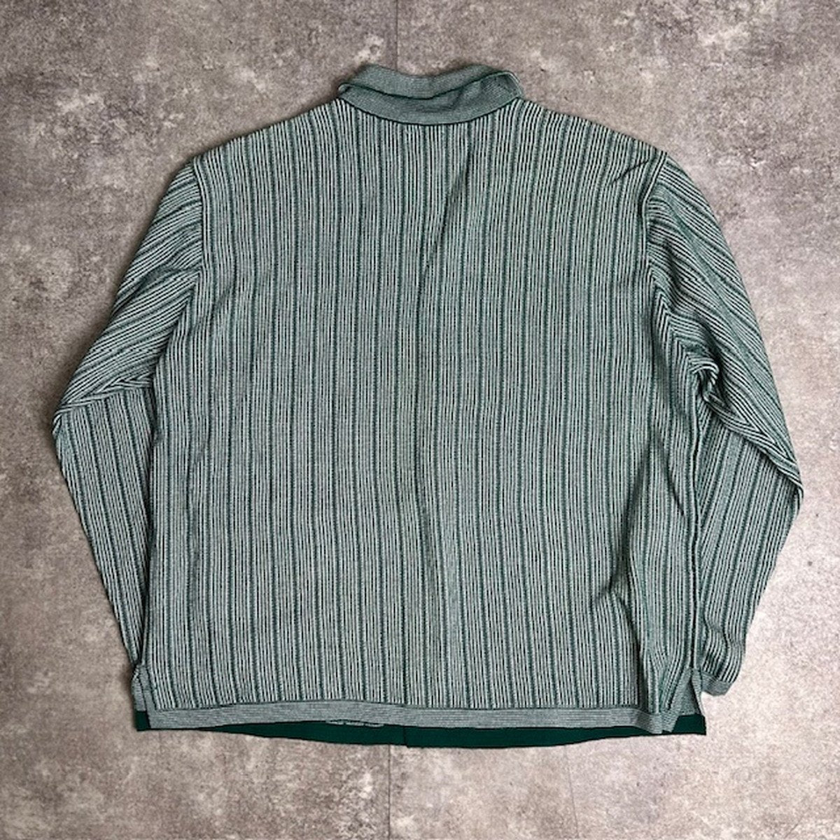 COOHEM Washi Stripe Knit Cardigan Green Size L
