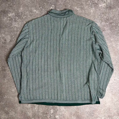 COOHEM Washi Stripe Knit Cardigan Green Size L