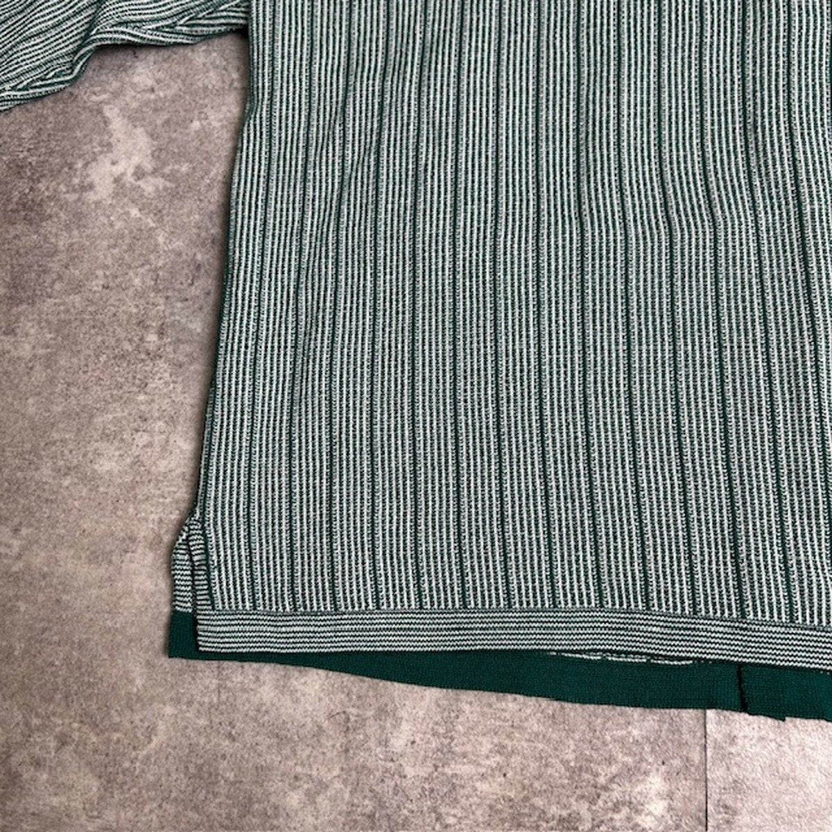 COOHEM Washi Stripe Knit Cardigan Green Size L