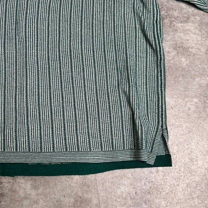 COOHEM Washi Stripe Knit Cardigan Green Size L