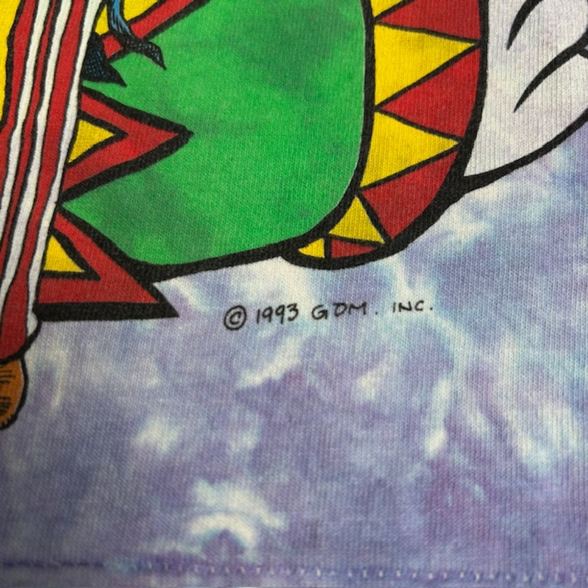 GRATEFUL DEAD 90s 1993 Roller Coaster Tie-Dye T-Shirt Size L